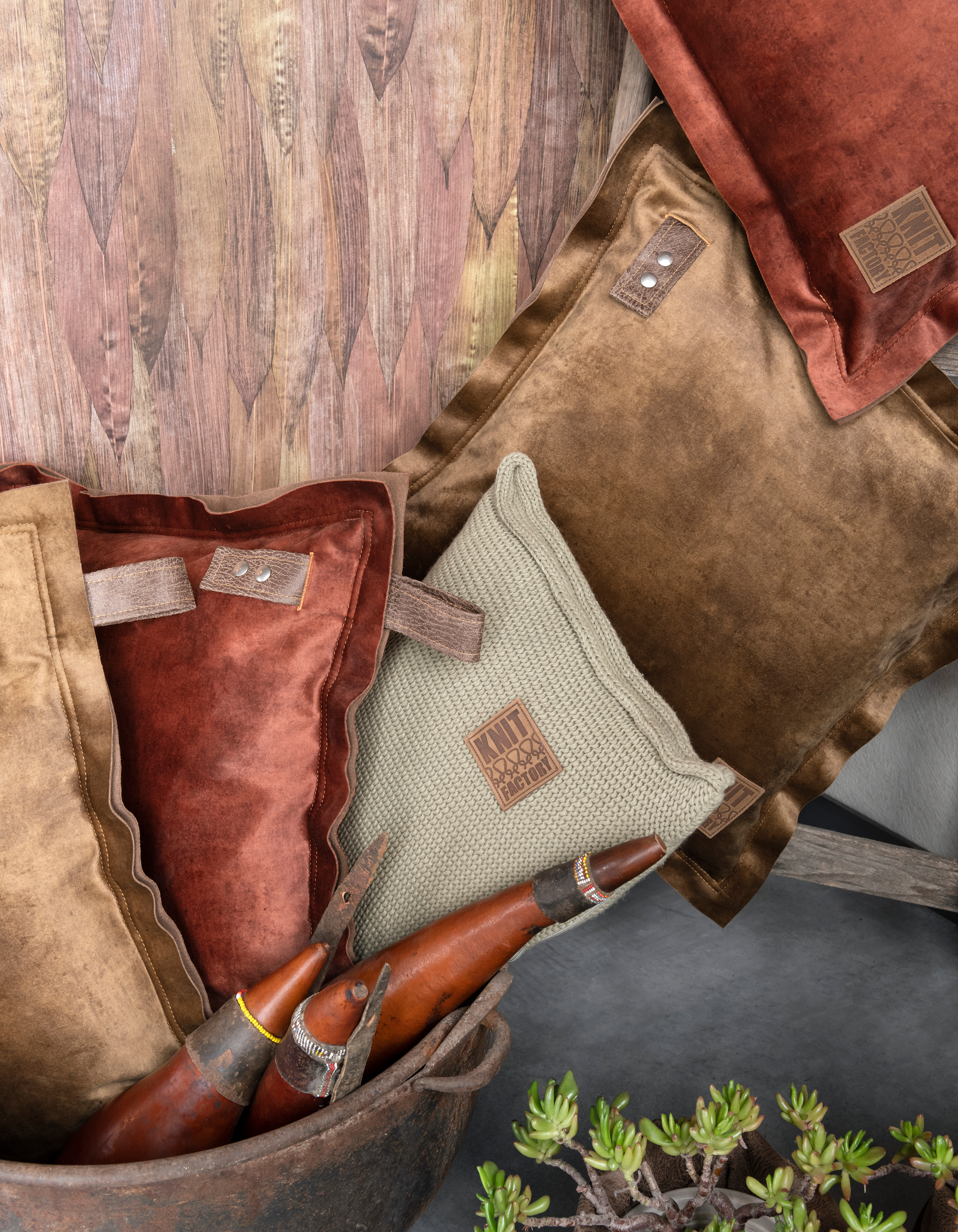 Dax Cushion Brique - 50x50