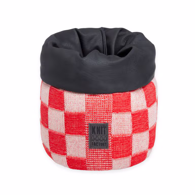 Mand Block Ecru/Rood - 25 cm