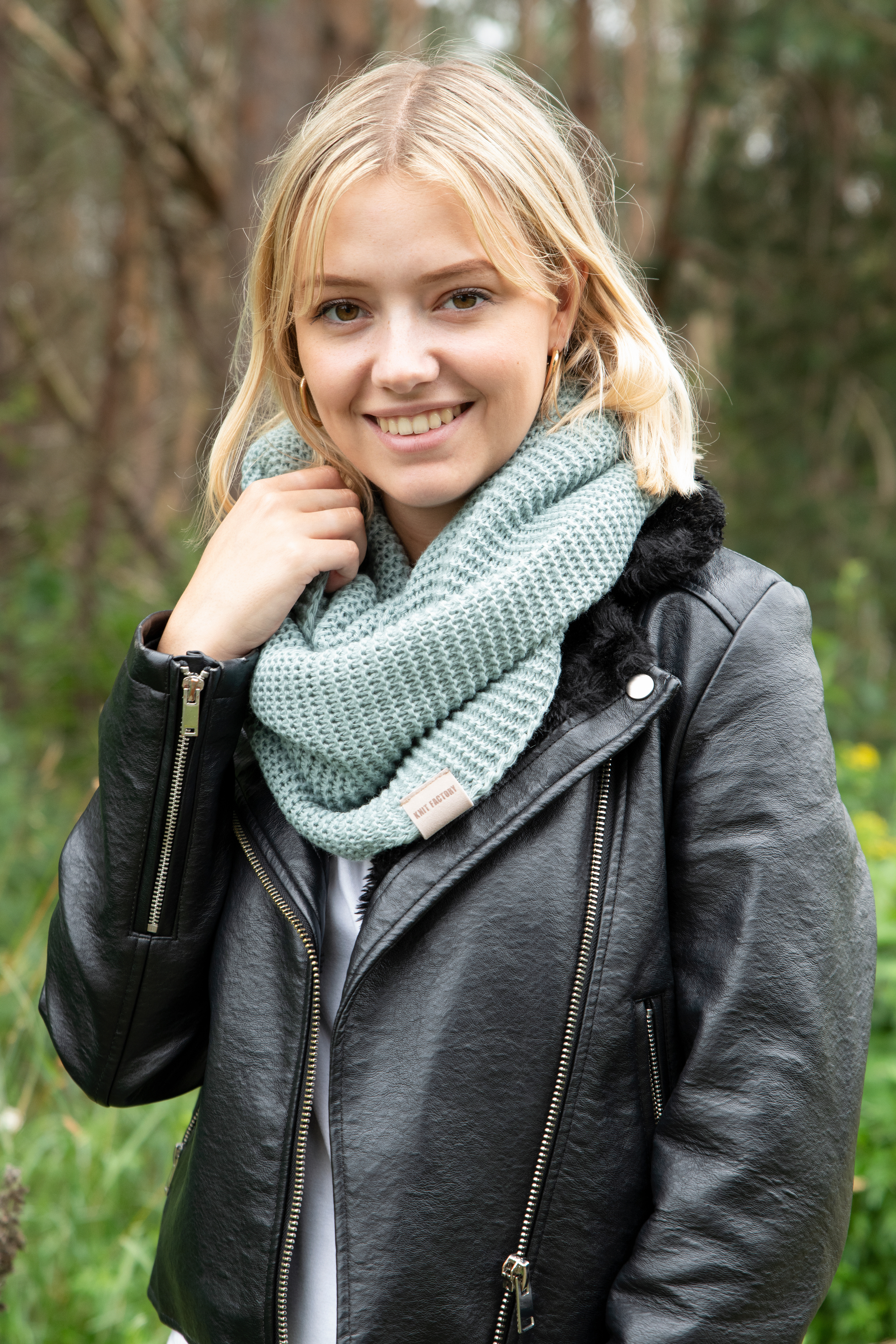 Jamie Infinity Scarf Stone Green
