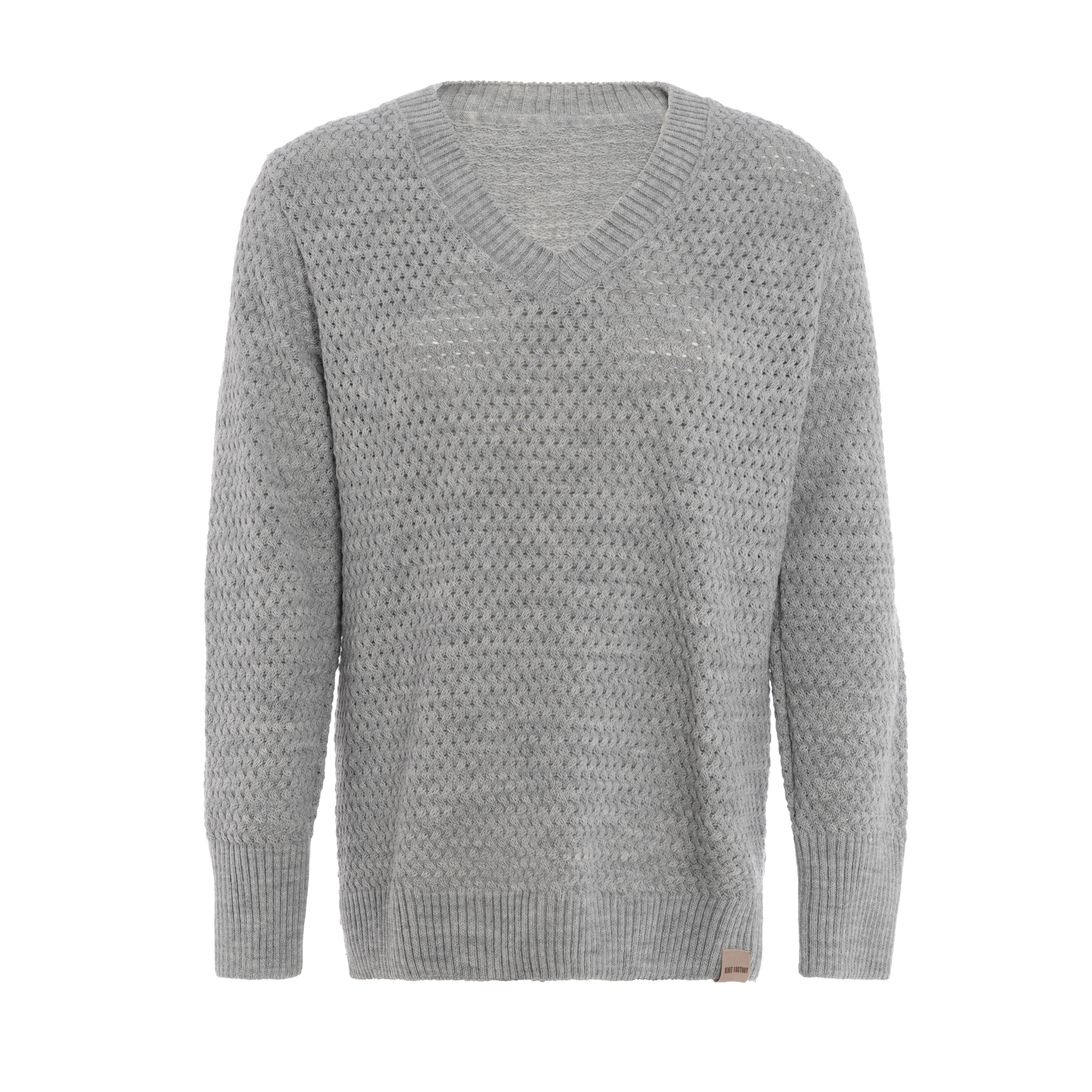 Ilse V-hals Trui Licht Grijs - 36/38