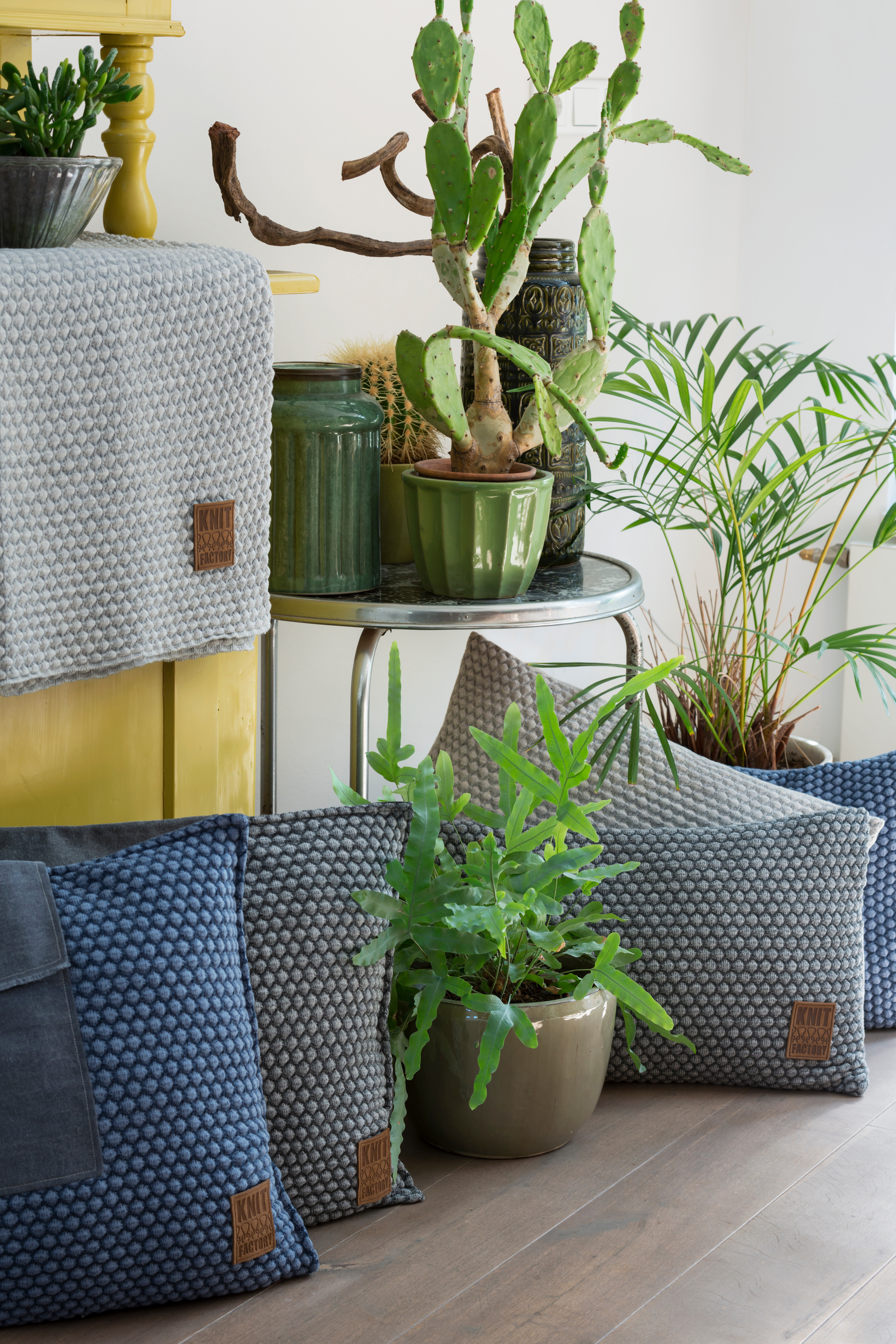 Juul Kissen Grau/Beige - 60x40