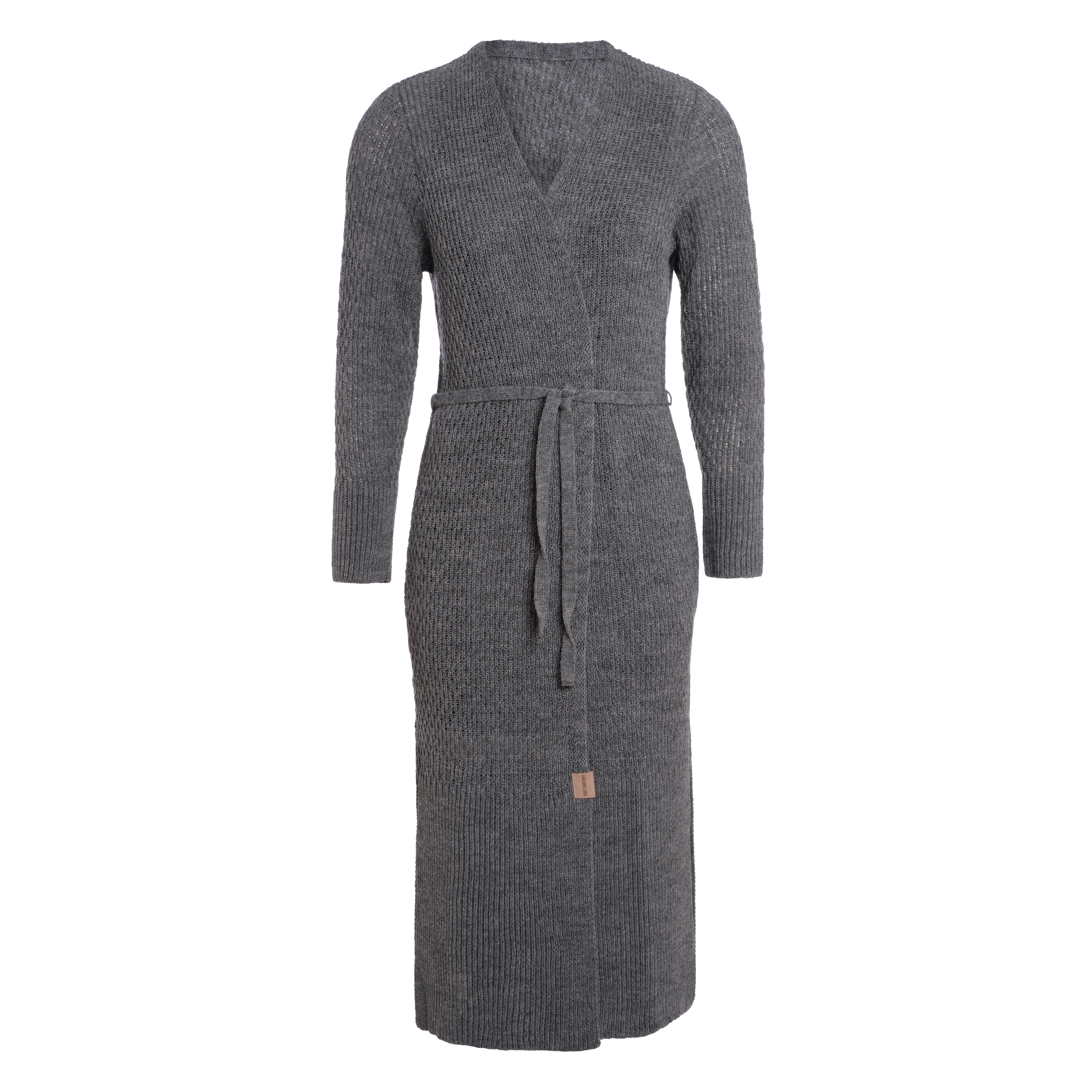 Gina Lange Strickjacke Anthrazit - 40/42 - Mit Taschen