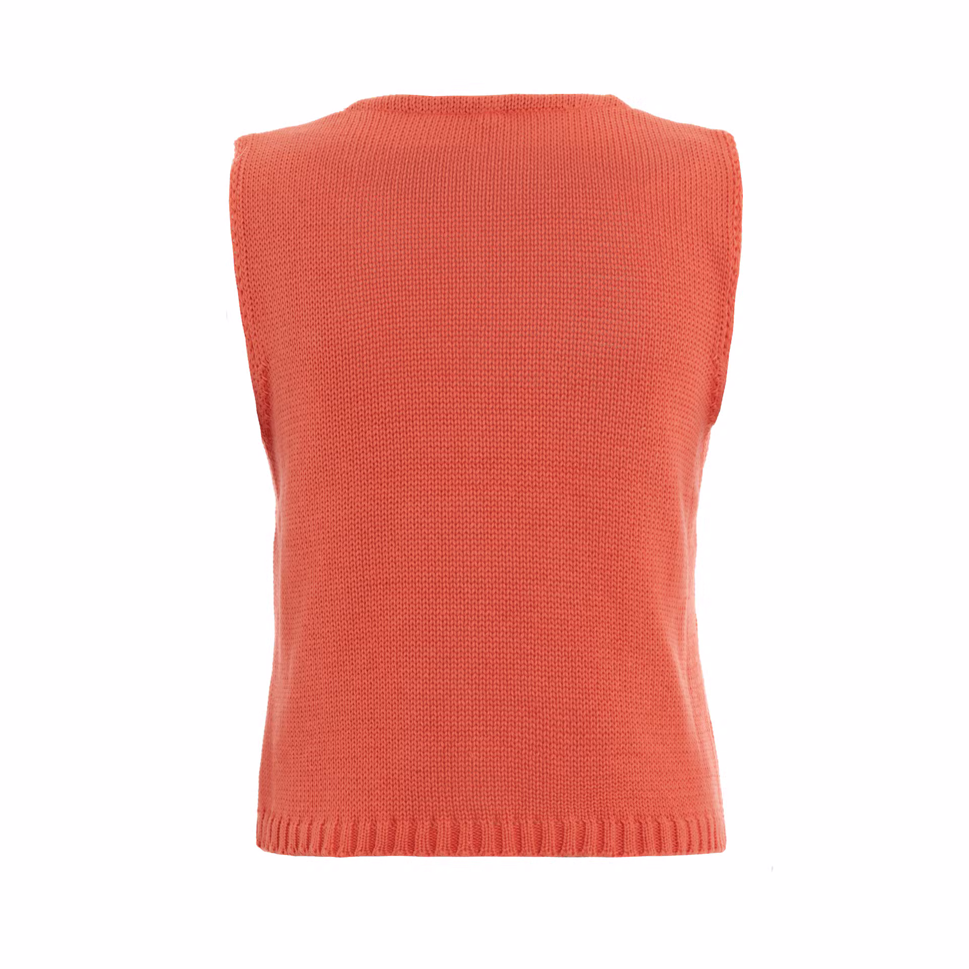 Lumi Gebreid Gilet Sunset Orange - 36/38