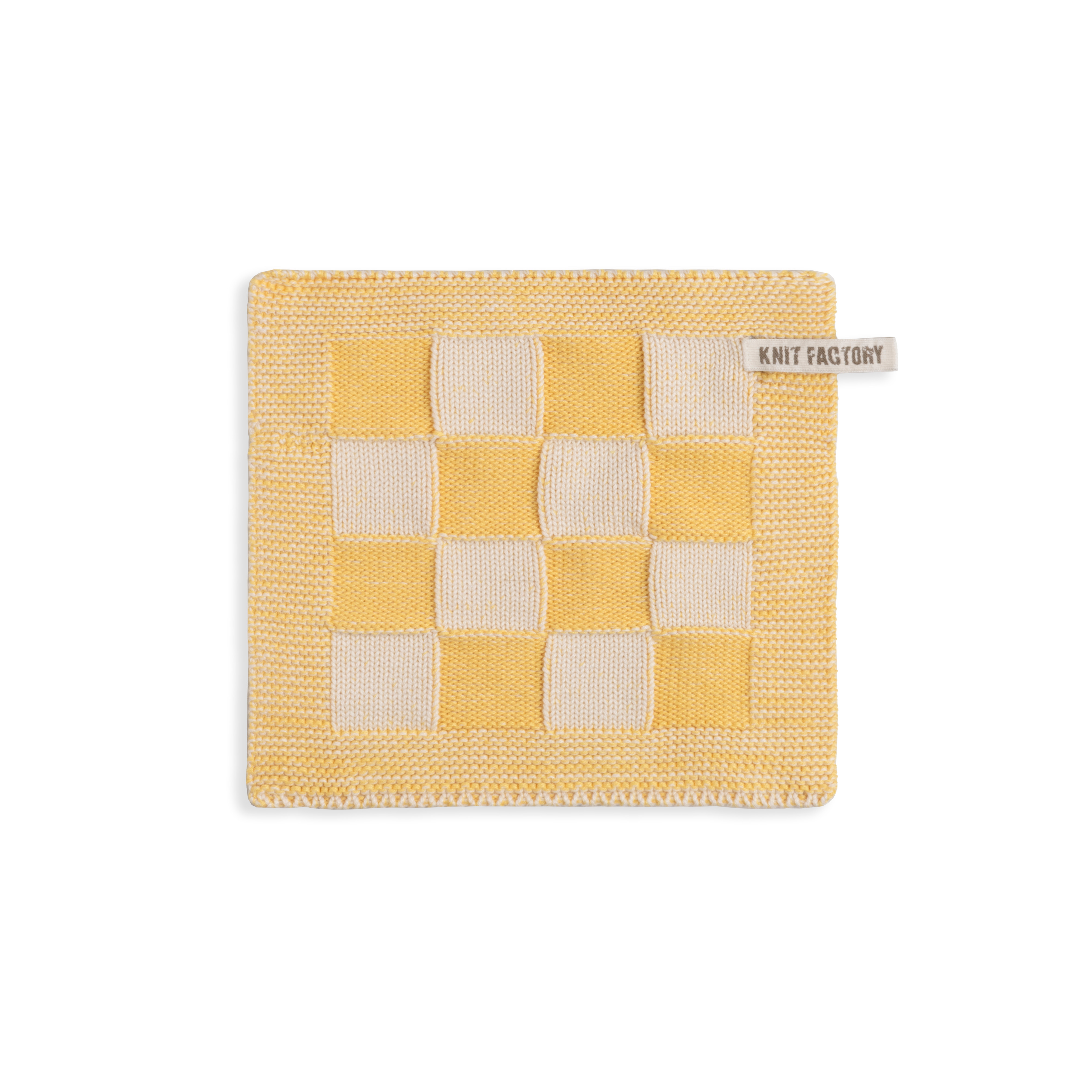 Topflappen Block Ecru/Gold