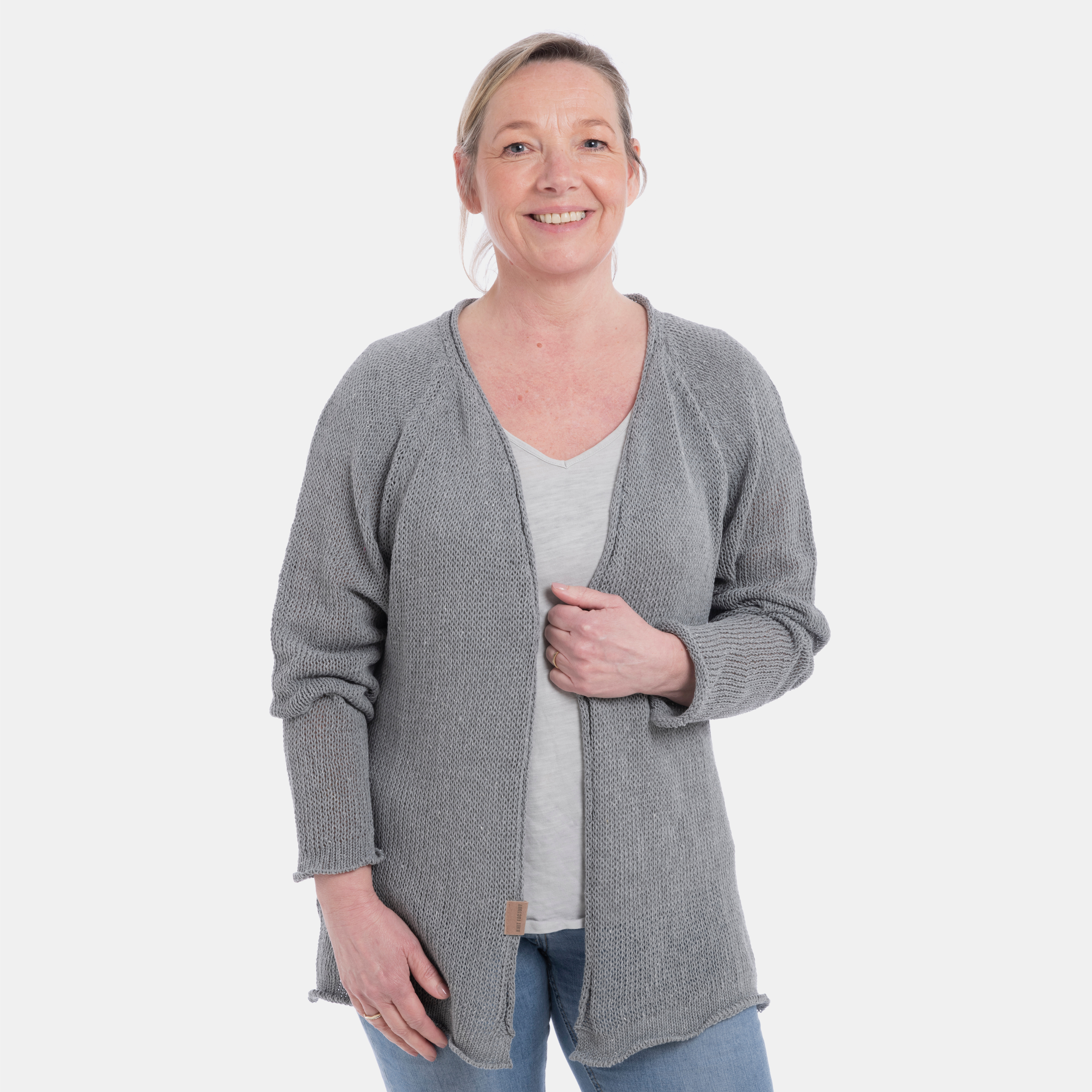 Jasmin Kurze Strickjacke Grau - 36/38