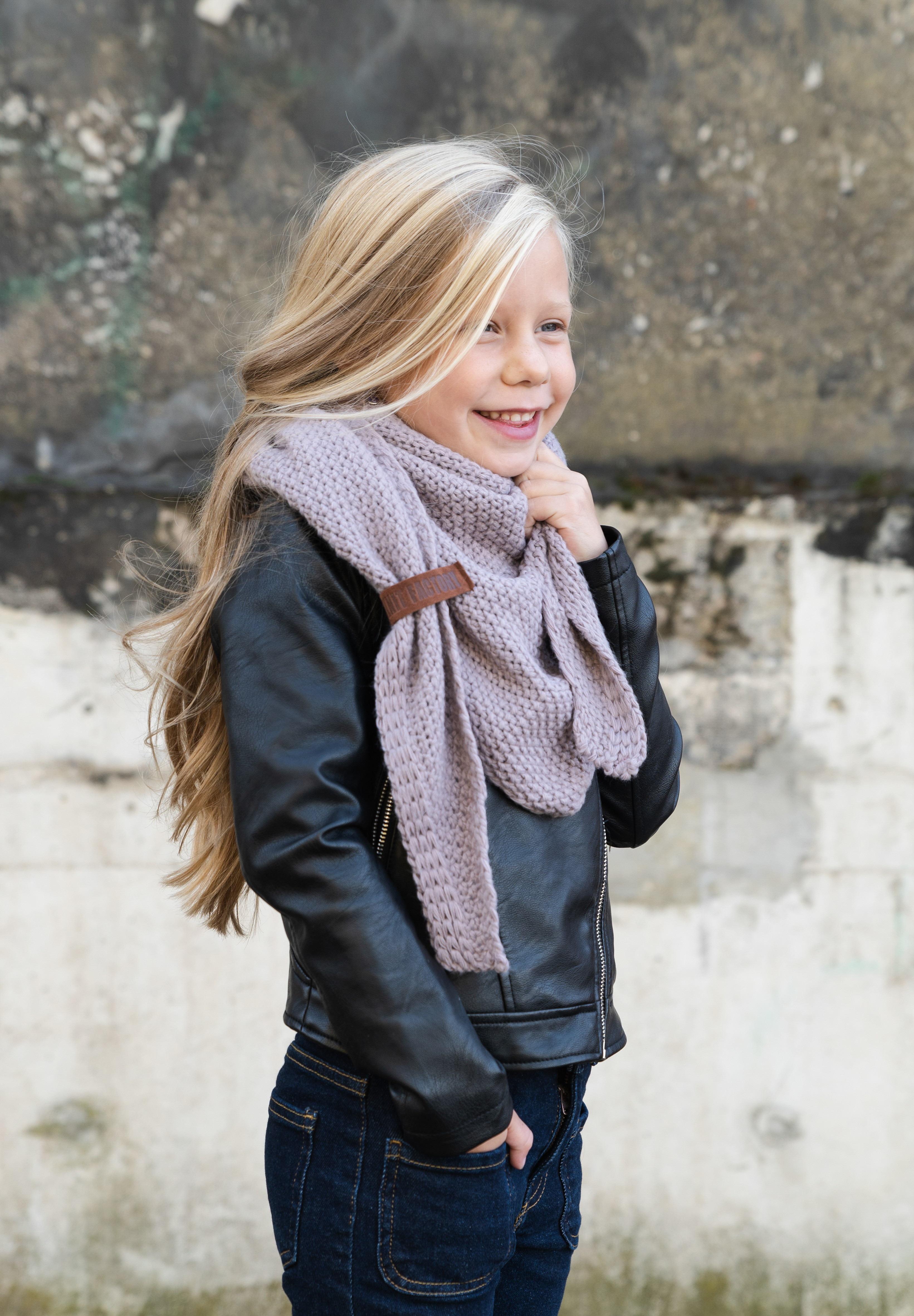 Coco Triangle Scarf Junior  Mauve